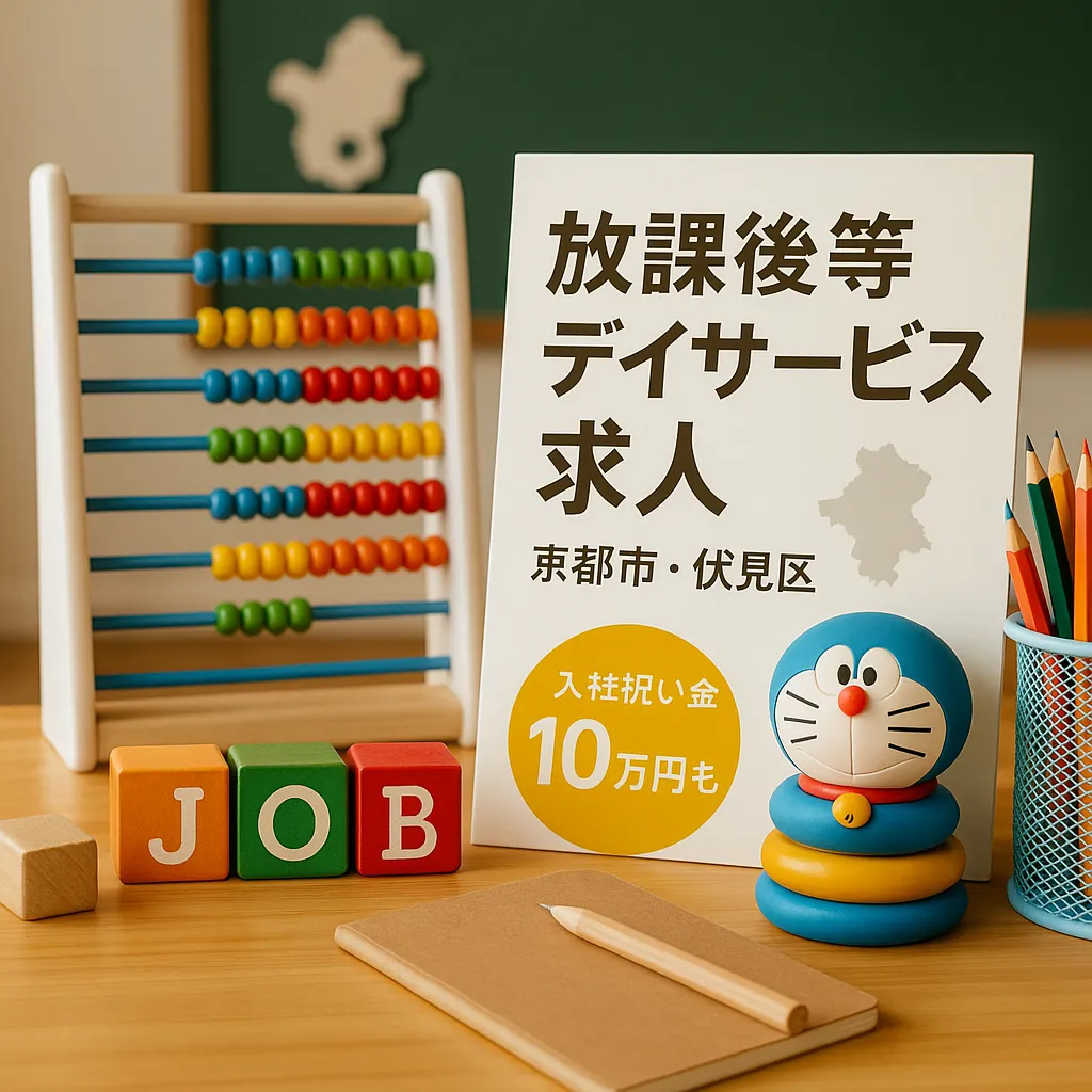 京都市伏見区の放課後等デイサービス求人|入社祝い金10万円も