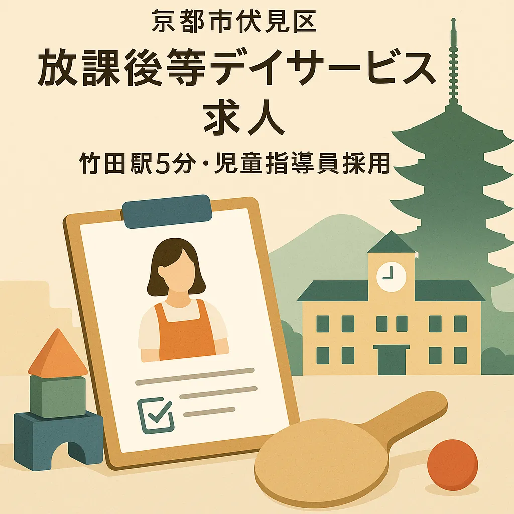 京都市伏見区の放課後等デイサービス求人|竹田駅5分・児童指導員採用